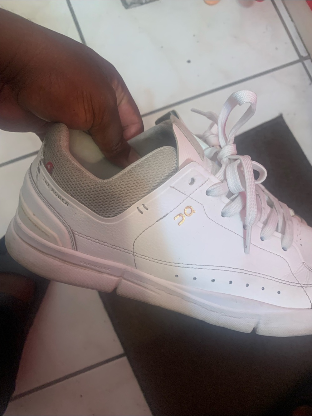 On Cloud White Leather Sneakers